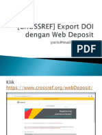 [CROSSREF] Export DOI dengan Web Deposit