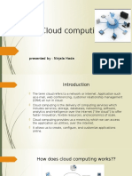 Cloud Computing: Presented By: Nirjala Hada