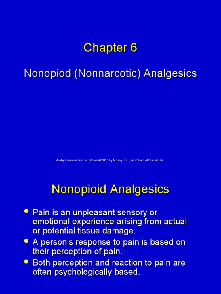 Nonopiod (Nonnarcotic) Analgesics | PDF | Nonsteroidal Anti ...