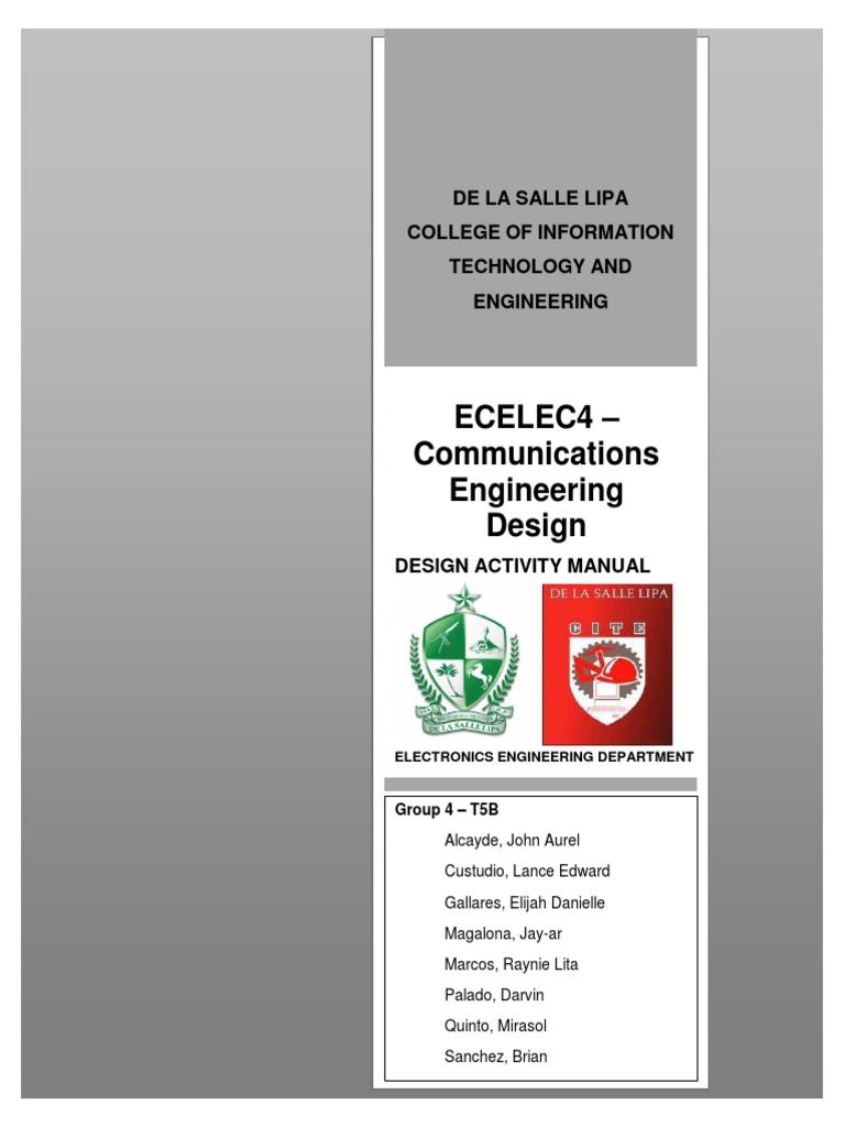 Design Activity3 Group4 T5B | PDF | Transmission Medium | Telephone ...