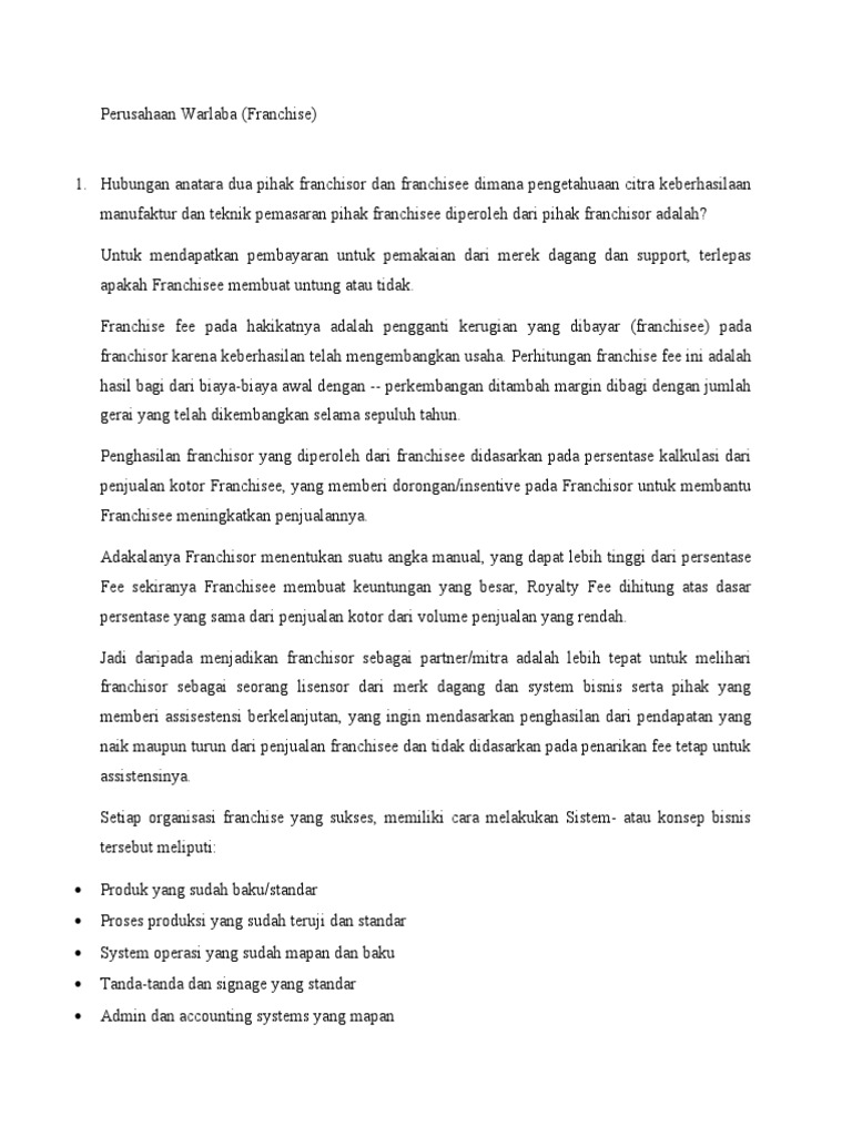 17+ Franchise Tanpa Royalty Fee Adalah Trik