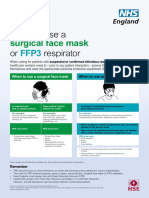 When To Use A or Respirator: Surgical Face Mask