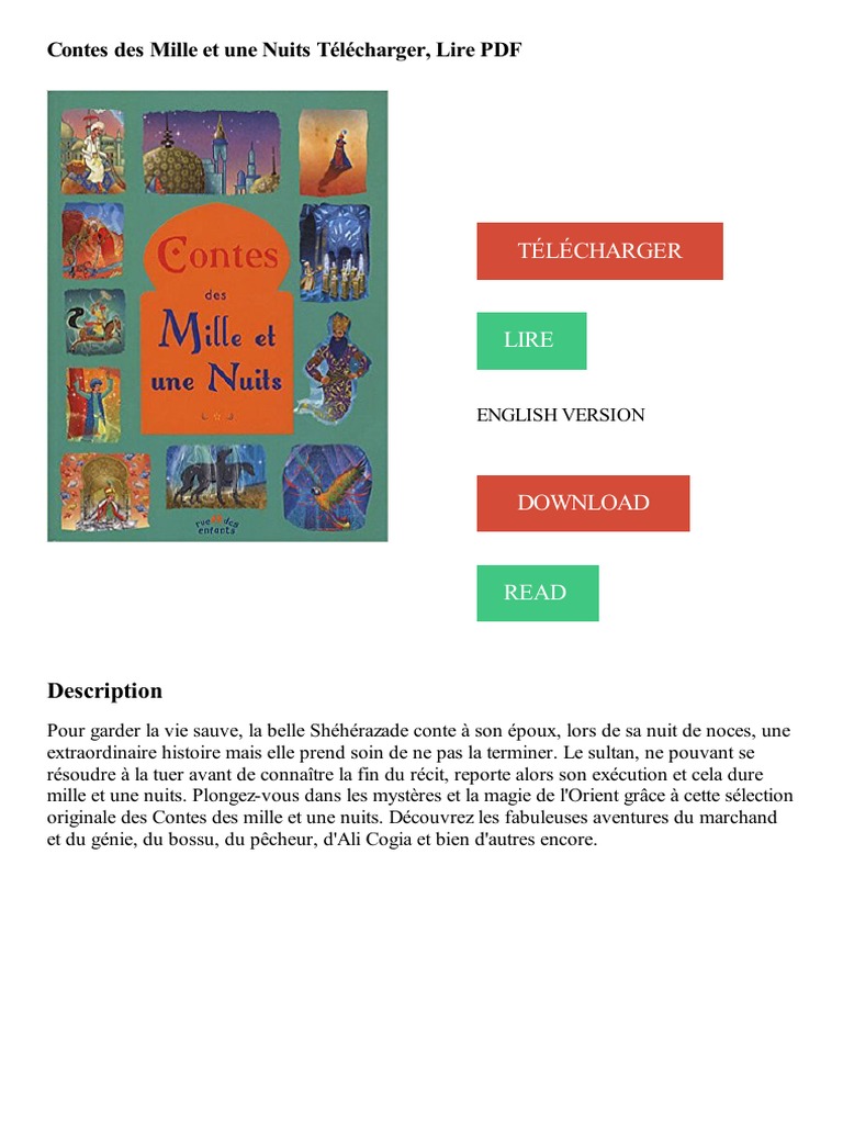 Mille Et Une Nuit Pdf Tome 1 Contes Des Mille Et Une Nuits Télécharger, Lire PDF | PDF | Les Mille et  Une Nuits | Contes de fées