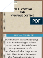 Cost Accounting: Full Costing vs Variable Costing