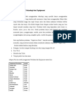 Pemilihan Jenis Teknologi Dan Equipment