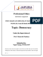 Topic: Democracy: Professional Ethics
