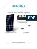 Single 100W Solar Panel Off-Grid Installation: 10 Amp PWM Charge Controller