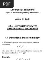 Ch.1 Introduction To Differential Equations