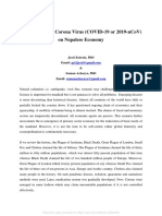 Impact of Novel Corona Virus (COVID-19 or 2019-nCoV) On Nepalese Economy Jyoti Koirala and Suman Acharya PDF