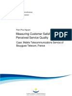 Measuring Customer Satisfaction of Mobile Services