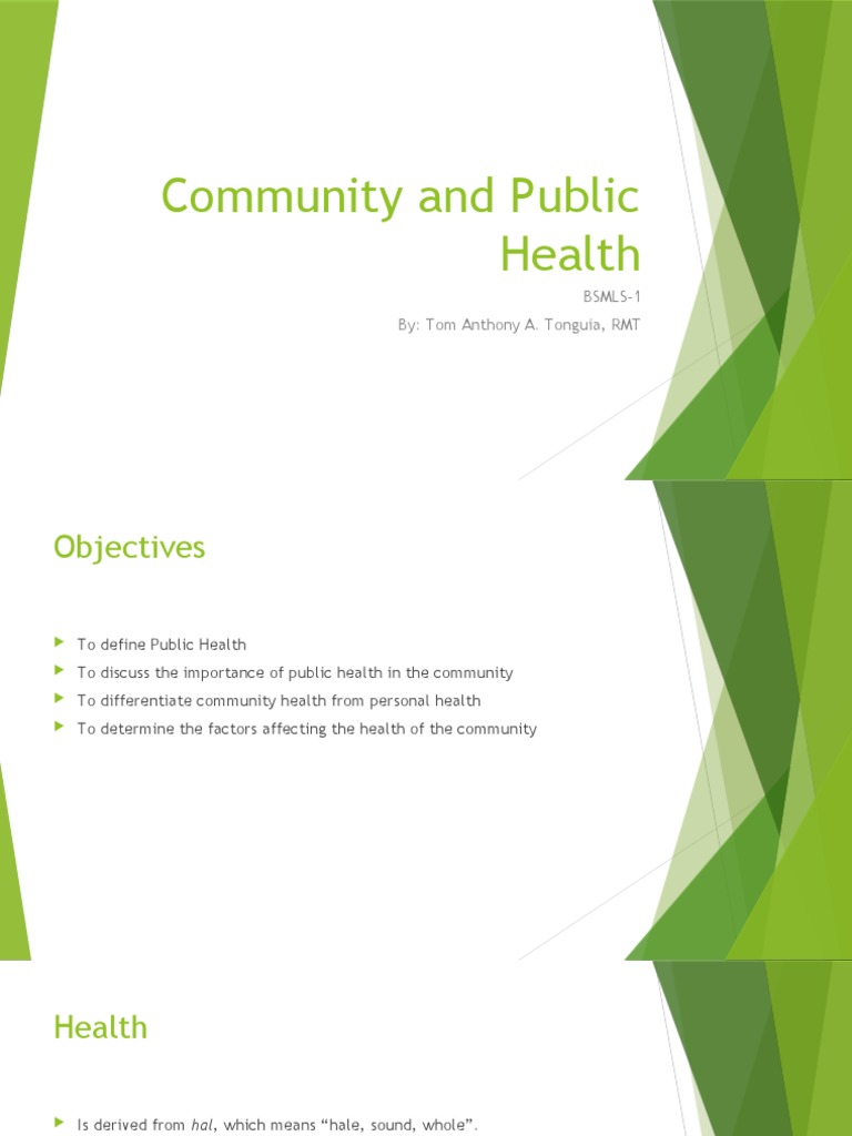 Community Health and Public Health Overview | PDF | Community | Social ...