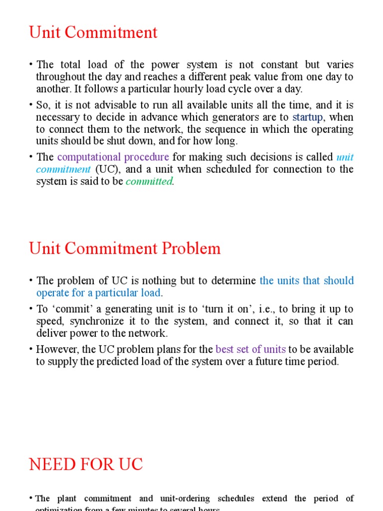 Understanding Unit Commitment in Power Systems | PDF | Time | Nature