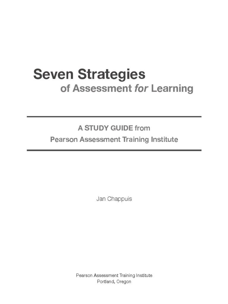 Seven Strategies: of Assessment For Learning | PDF | Rubric (Academic ...