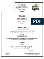 Senior High School Diploma Food Processing Track