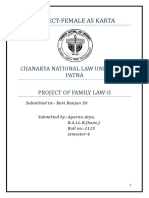 Project-Female As Karta: Chanakya National Law University, Patna