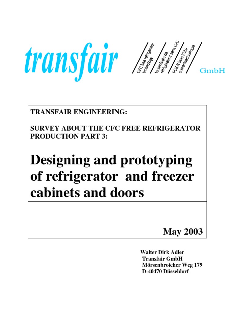 Designing CFCFree Refrigerators A Technical Report on Prototyping