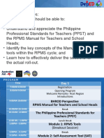 Objectives, Program Matrix, House Rules and BHROD Perspective - RPMS