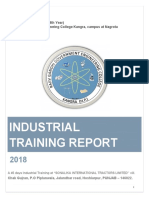 Industrial Training Report: Ritik Sharma