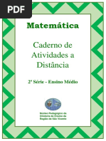 Caderno de atividades de matemática a distância - 2º ano ensino médio