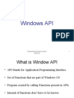 Windows API: Prepared by Fareeha Lecturer Dcs Iiui 1