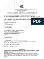 Comunicado de ausência farmacêutica