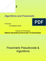 Algorithms and Flowcharts: Riphah International University I-14 (Islamabad)
