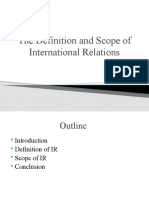 The Definition and Scope of International Relations