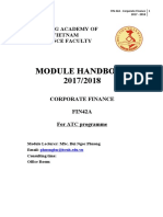 Module Handbook 2017/2018: Banking Academy of Vietnam Finance Faculty