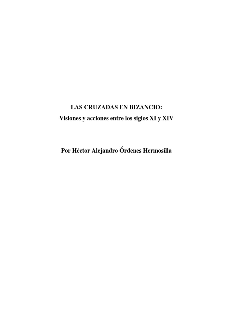 Las Cruzadas en Bizancio | PDF | imperio Bizantino | Santo Imperio Romano