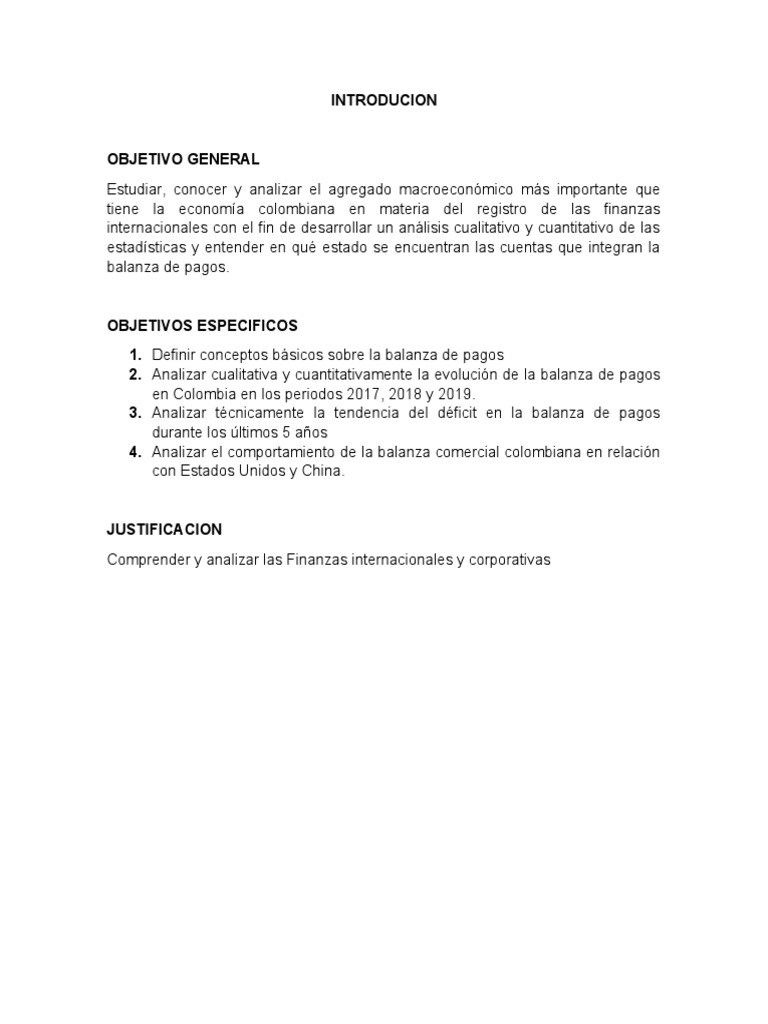 Análisis de la Balanza de Pagos en Colombia | PDF | Balance de pagos ...