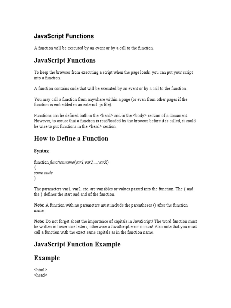 Javascript Events Examples PDF Control Flow Array Data Type