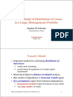 Vasicek's Model of Distribution of Losses in A Large, Homogeneous Portfolio