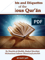 Rights & Etiquettes of Qur'aan Sheikh Muhammad Saleem Dhorat RA