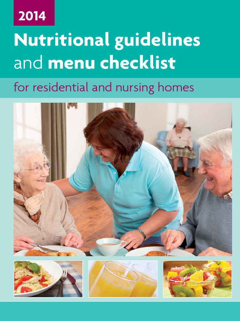 Nutritional Guidelines Menu Checklist: For Residential and Nursing ...
