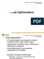 Code Optimization: Amity School of Engineering & Technology