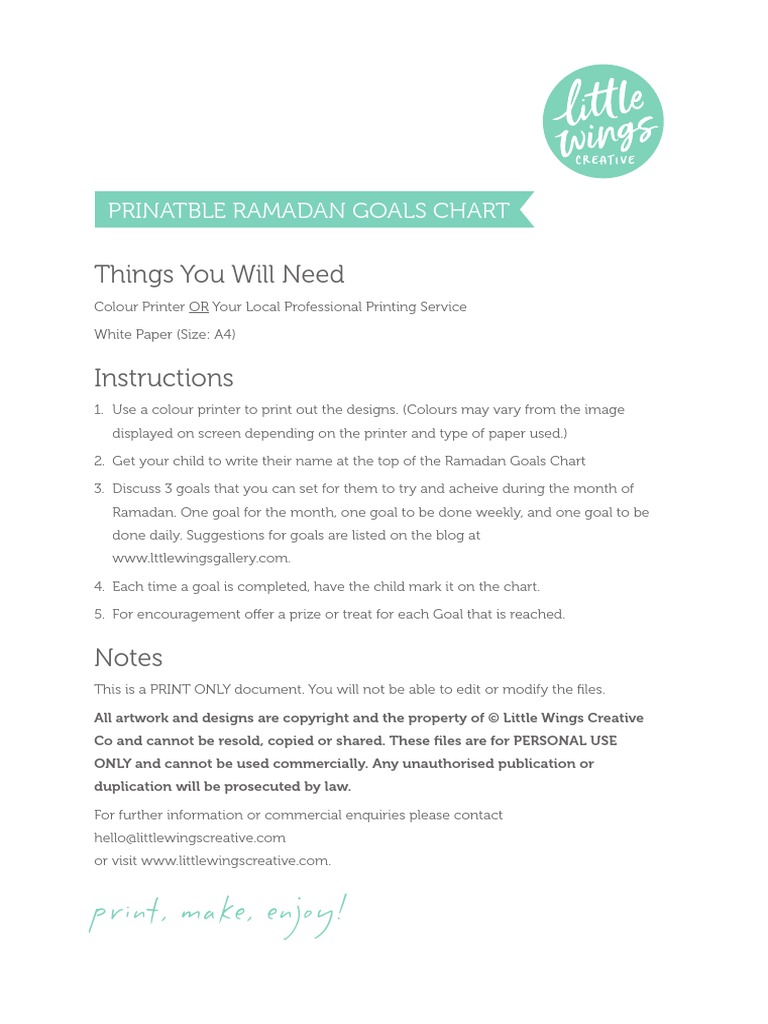 Ramadan Goals Chart Geo Star v2 PDF
