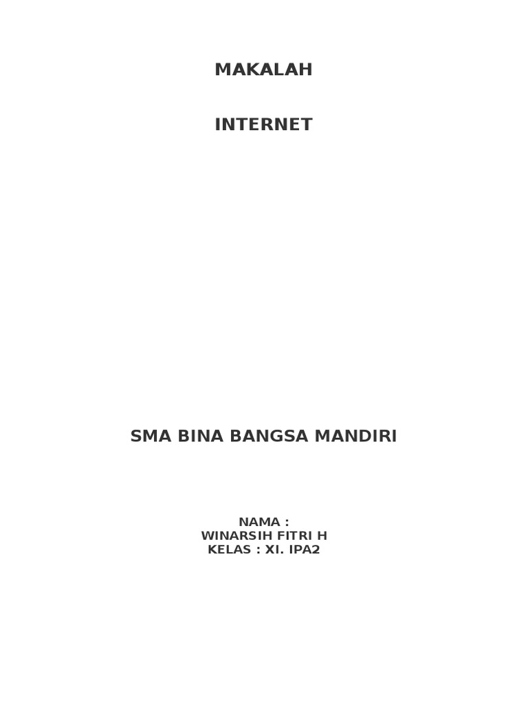 Makalah Internet | PDF