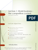 Lecture 1 World Business - The Competitive Context.: PHD Krzysztof R. Nowakowski