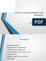 Lecture 5 Employee Behavior and Motivation: PHD Krzysztof R. Nowakowski