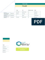 Plan de Viaje Con Excel