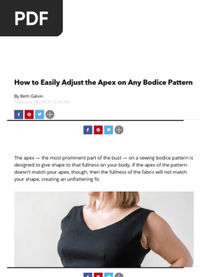 How to Easily Adjust the Apex on Any Bodice Sewing Pattern
