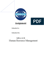 Assignment: Human Resource Management