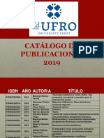 Catalogo Ediciones Ufro 2019