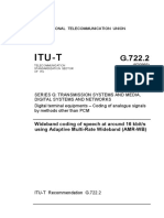 Itu-T: Wideband Coding of Speech at Around 16 Kbit/s Using Adaptive Multi-Rate Wideband (AMR-WB)