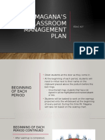 Classroom Management Plan