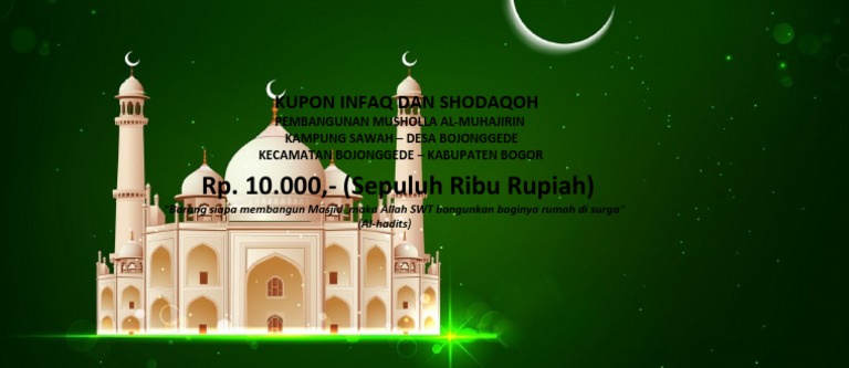 Kupon Infaq Pembangunan Musholla | PDF