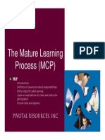 The Mature Learning Process (MCP) : Pivotal Resources, Inc