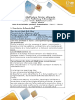 Guía de Actividades y Rúbrica de Evaluación - Paso 1 - Saberes Previos