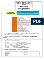 Present Progressive: Ficha de Trabajo #04