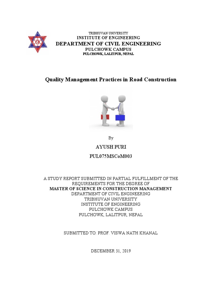 Quality Management in Road Construction | PDF | Quality Assurance ...